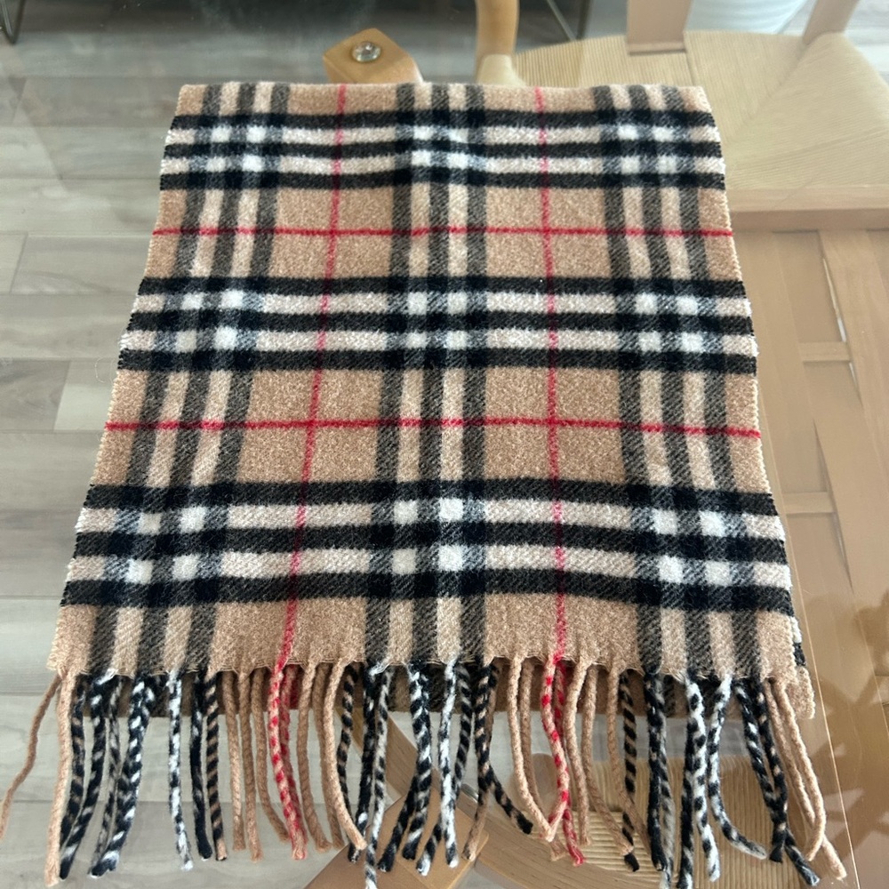 Wool Plaid Fringe Scarf - Picture 2 of 9